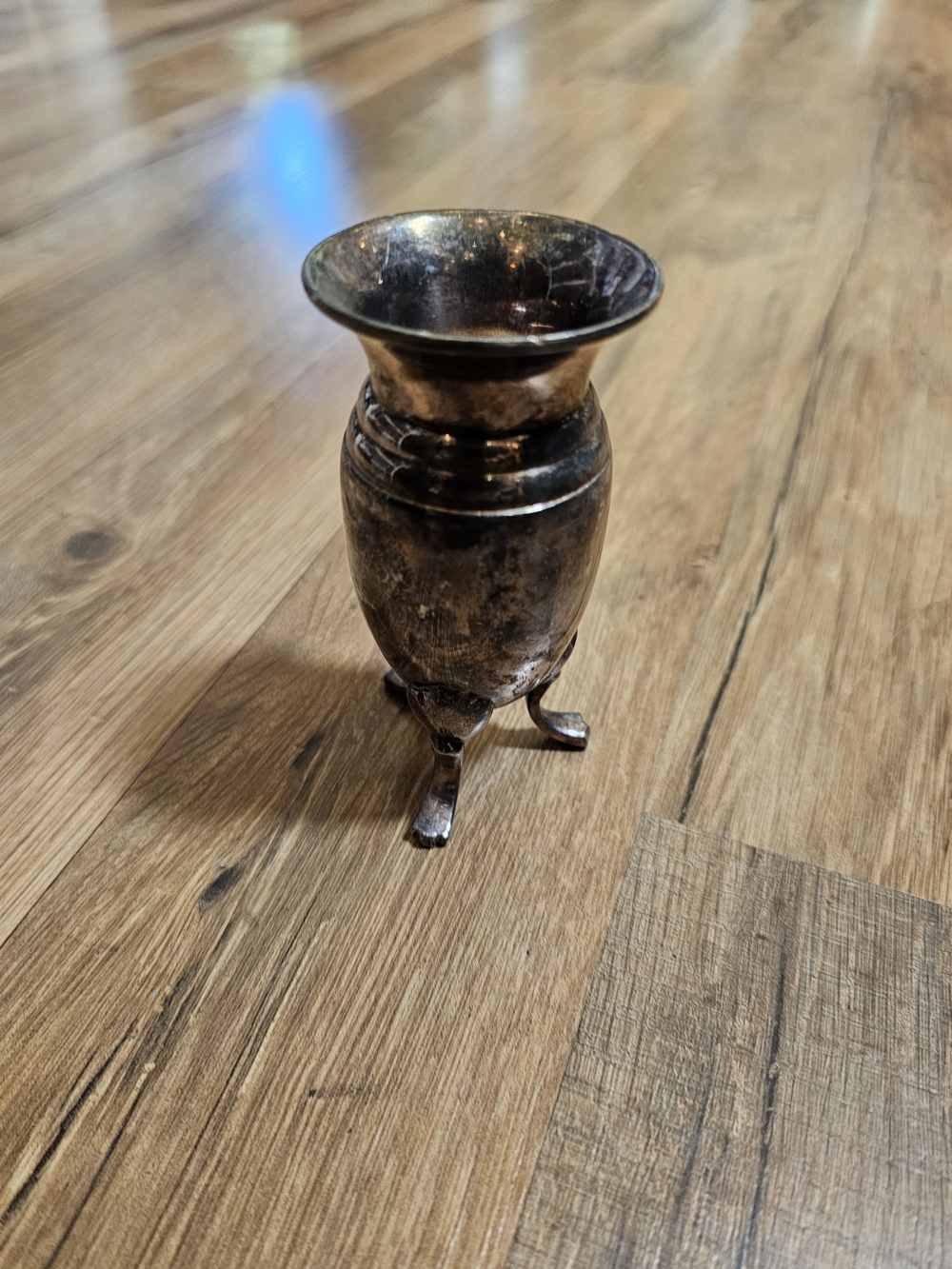 Antique-Style Silver Finish Mini Decorative Vase - Home Accents